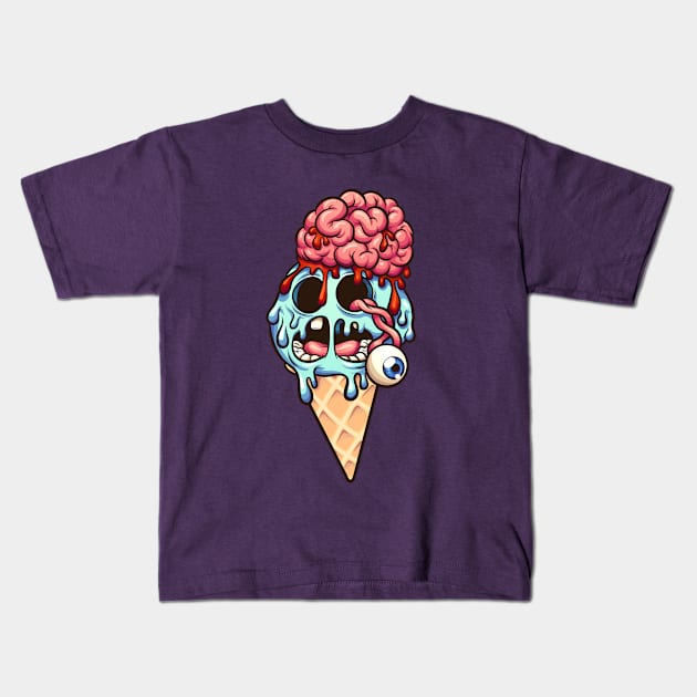 Zombie ice cream Kids T-Shirt by memoangeles